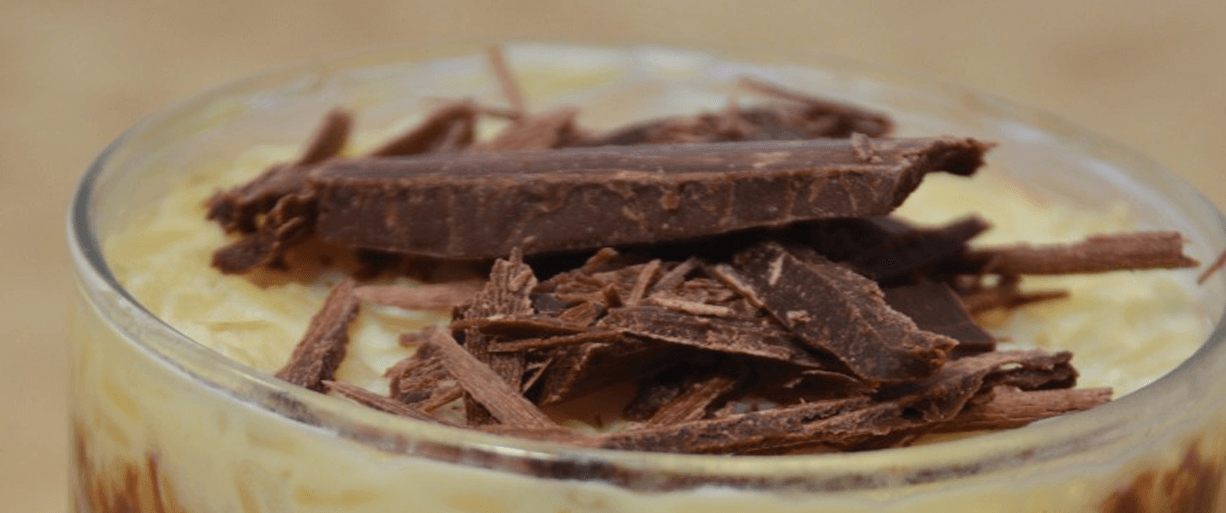 Pavê de Arroz Doce com Chocolate